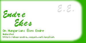 endre ekes business card